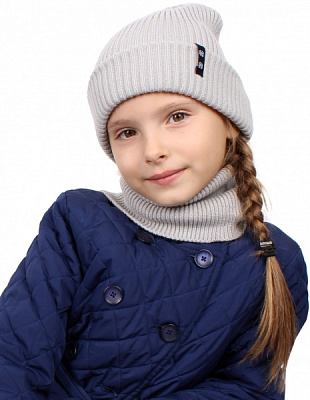 Шапка унисекс Mari-Knit 0874 р.54-56 серый 