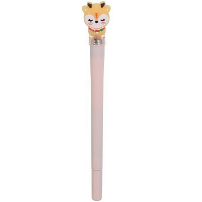 Ручка гелевая детская с фонариком Лесные звери в ассортименте 