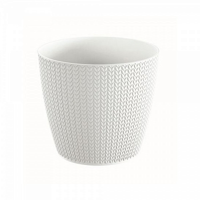 Горошок для цветов Prosperplast WHEATY 160 мм круглый 3,4л белый (26231-449) 