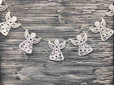 Подвеска фетровая Гирлянда Ангелочек, 2 м