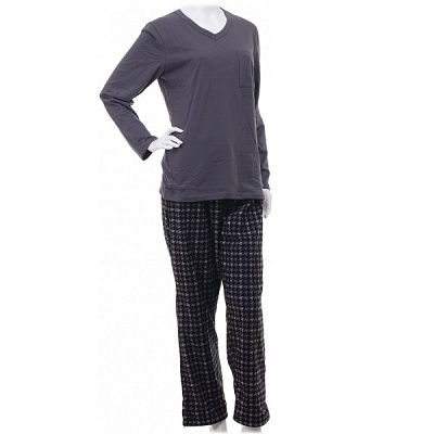 Костюм домашний мужской La Nuit Basic Check р. L светло-серый 