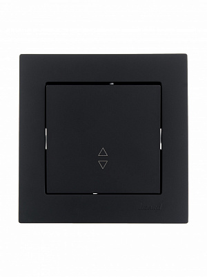 Вимикач прохідний одноклавішний Lezard Vesna без підсвітки антрацит 742-4288-105