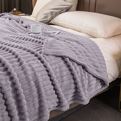 Плед Jacquard Stripe 200x220 см фиолетовый La Nuit