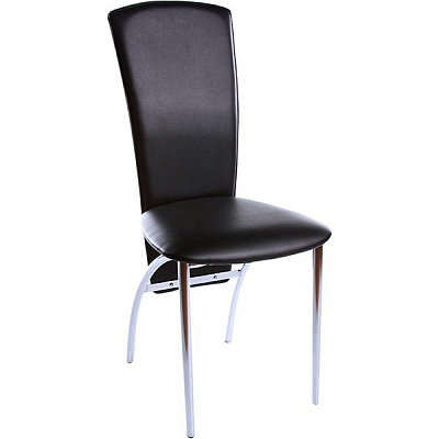 Стілець обідній Nowy Styl AMELY CHROME (BOX) (CH) V-4 хром/чорний