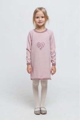 Туника для девочек ART KNIT Сердце р.110-116 розовый 