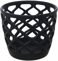 Горшок керамический Ceramika-design ВК-20 ажур круглый 2л черный матовый 