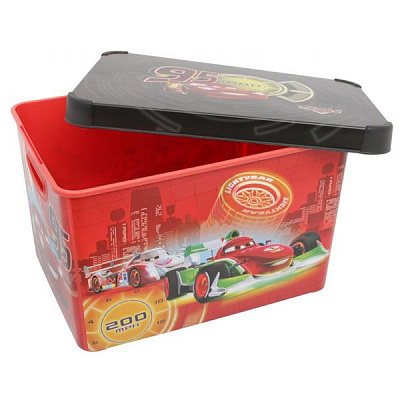 Контейнер с кришкой Curver 224259 Stockholm Cars L 260x395x295 мм