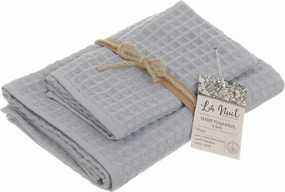Набор полотенец Pique 2 шт серый La Nuit 