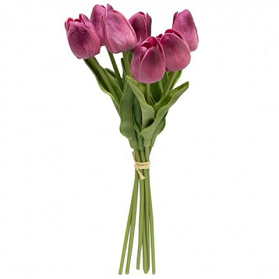 Букет тюльпанів штучний 7 шт., 30 см пурпуровий Home Seasons Decor