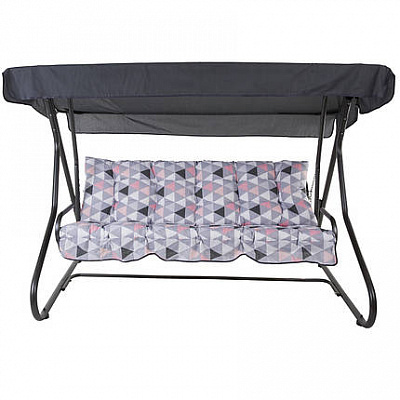 Гойдалка з навісом Patio Milano сіро-рожевий принт