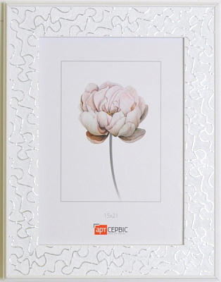 Рамка для фото Арт-Сервіс ЕА-01837 1 фото 15x21 см білий із сріблястим