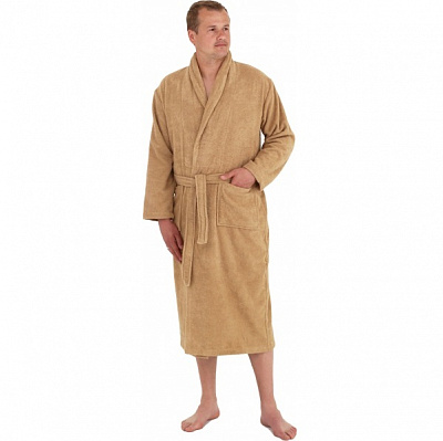 Халат махровый мужской Ideal р. XL бежевый