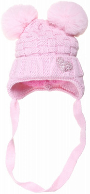Шапочка дитяча для дівчинки Kraft+ р.36-38 світло-рожевий 2733
