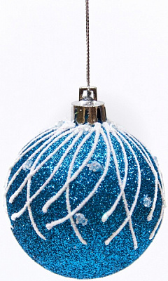 Шар новогодний Искра бирюзовый