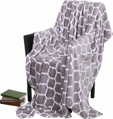 Плед Flannel Plush Grey Fence 200x220 см серый La Nuit 