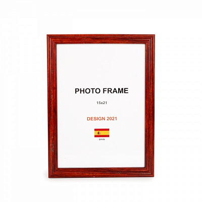 Рамка для фото 1 фото 15x21 см красное дерево 