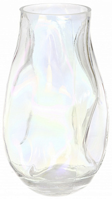 Ваза стеклянная Bumble 27,5 см перламутровая прозрачная JY-23DFX705C