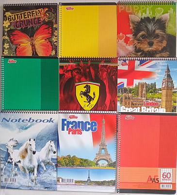 Зошит загальний А5 60 арк на спіралі