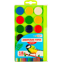 Акварель CRAFT&JOY 18 кольорів в пластиковій упаковці без пензлика Western Industrial Group