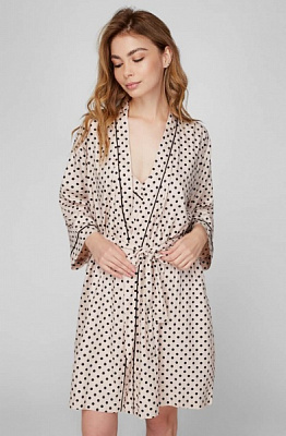 Халат домашній жіночий Naviale ROMANTIC DOTS LH561-01 р. М крем
