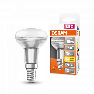 Лампа світлодіодна Osram Spot 4,3 Вт R50 дзеркальна E14 220 В 2700 К