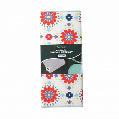 Коврик для посуды Eco Fabric 38 х 51 см цветы