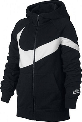 Джемпер Nike B NSW HBR HOODIE FZ FT STMT BV0789-010 р. S чорний