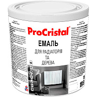 Емаль ProCristal акрилова для радіаторів та дерева RAL 3020 червоний глянець 0,8л