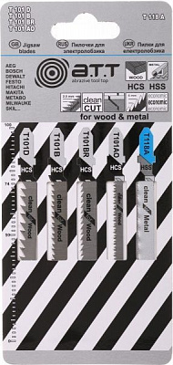 Набір пилок для електролобзика A.T.T. 5 шт. 885013