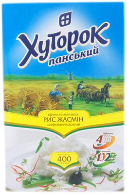 Рис ТМ Хуторок панський 400 г Жасмин (4820101711089)