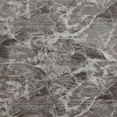 3D-панель с ПВХ самоклеющаяся мрамор черная 700х770х3 мм 