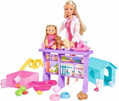 Кукольный набор Simba Штеффи и Эви Ветеринарная клиника