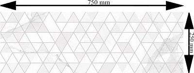 Плитка Allore Group Statuario Vetro White W\DEC M NR Glossy 25x75