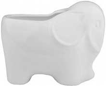 Кашпо керамическое Eterna 3106-11 слоненок фигурный белый 