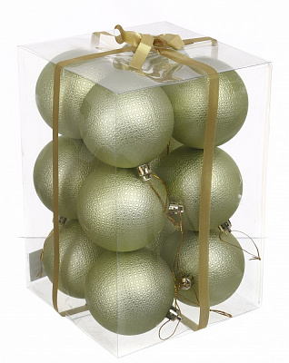 Набор шаров пластиковый рельеф 6 цветов в ассортименте d 80 мм 12 шт./уп.