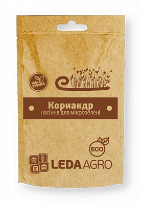 Набір для вирощування мікрозелені LedaAgro коріандр 5 г (4820119797570)