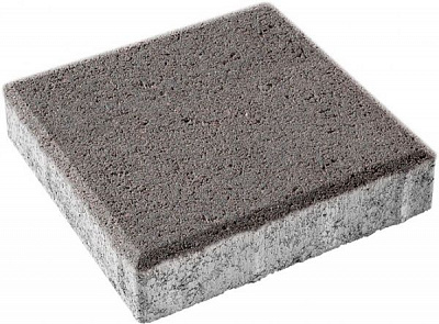 Тротуарна плитка Авеню Бруківка 20x20x6 см сіра