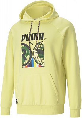 Джемпер Puma INTL Graphic Hoodie 59979940 р. L желтый