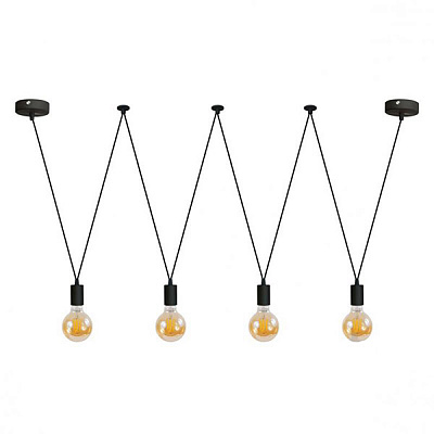 Світильник підвісний Светкомплект EC 208 8xE27 чорний