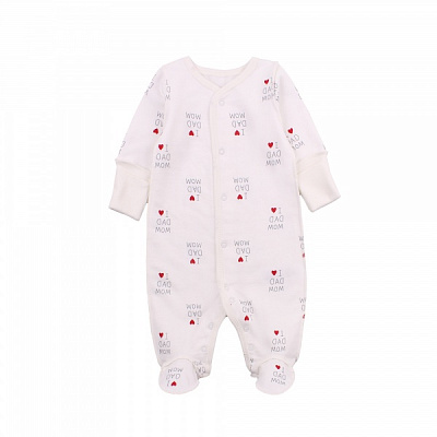 Комбінезон ясельний унісекс Фламінго р.62 молочний 365-008