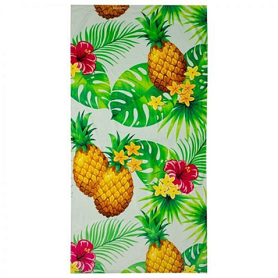 Полотенце Ананасы и пальмовые ветки 75x150 см разноцветный Home Line 
