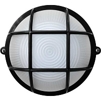 Светильник административный Ecostrum НПП-65 круг с решеткой IP65 черный ПС-1052-7-1/1 