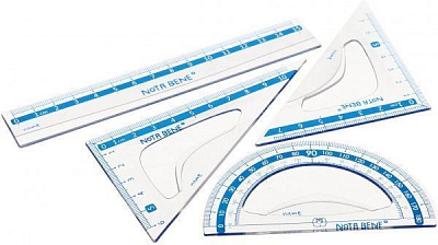 Набір для креслення прозорий 15см TM NB Nota Bene