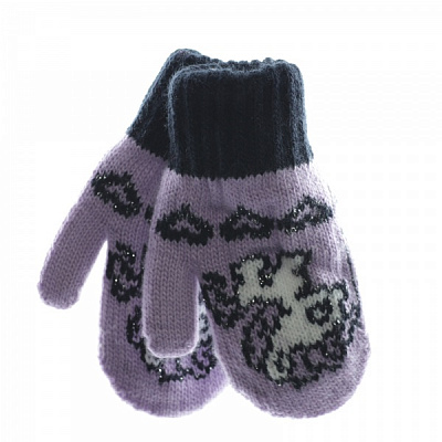 Варежки Margot Bis Pony р.11 лиловый 8418 