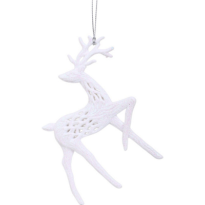 Подвеска пластиковая олень в сеточку 15 см в ассортименте P100809-2