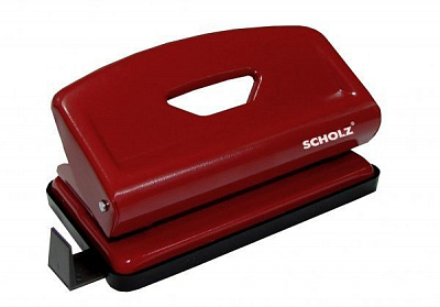 Діркопробивач металевий 12 арк. з лінійкою червоний SCHOLZ