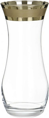 Ваза стеклянная прозрачная Флора 26 см Ампир Гусь Хрустальный