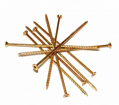 Шуруп конструкционный 8x200 мм желтый цинк