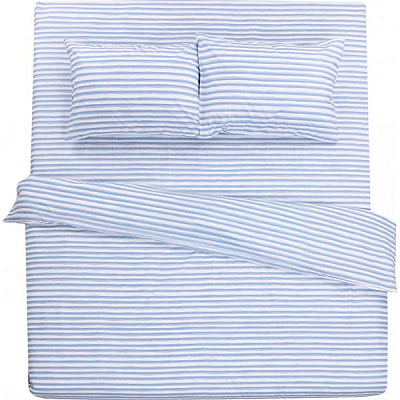 Комплект постельного белья 2 полоска Акварель голубая UP! (Underprice) 