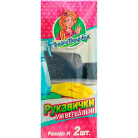 Перчатки латексные Гривня Петрівна суперкрепкие р.M 1 пар/уп. желтые 